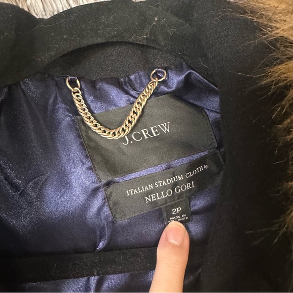 NWOT Sz 2 j. Crew black chateau parka - Picture 3 of 4